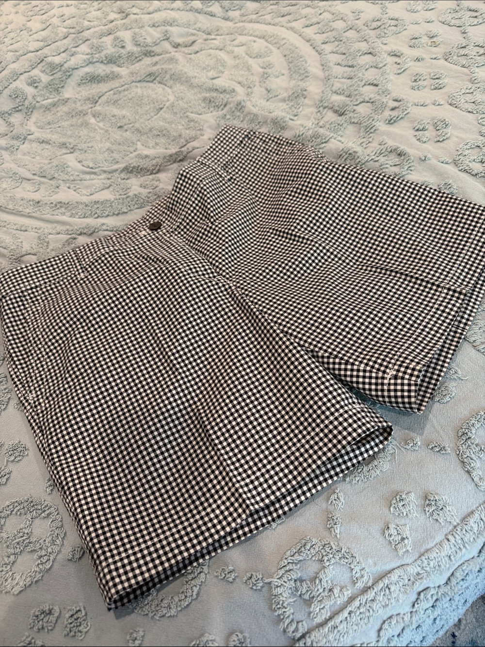 Talbots Black and White Gingham Shorts